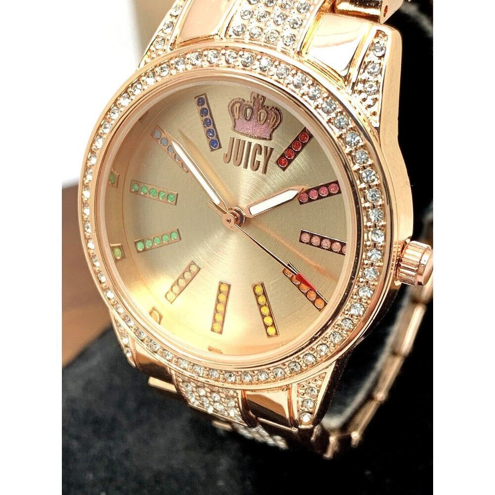 Juicy By Juicy Couture Women's Watch JC/5014 Quartz Rose Gold Gemmed 34mm